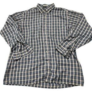 Vintage The Fox JC Penney Mens L Green Red Plaid Button Up Shirt Tailored USA